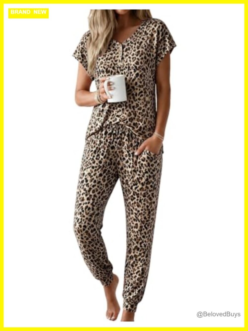 Ekouaer Viscose from Bamboo Pajama Set Button Top & Pants Sleepwear